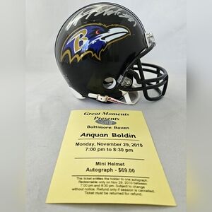 Baltimore Ravens Anquan Boldin #81 Autographed Mini Helmet w/ COA EUC